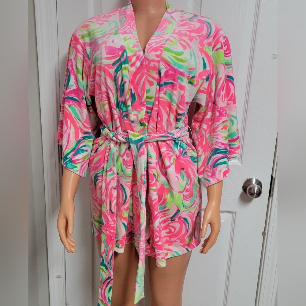 Lilly Pulitzer Velour Robe Size Xxs/ Xs.
